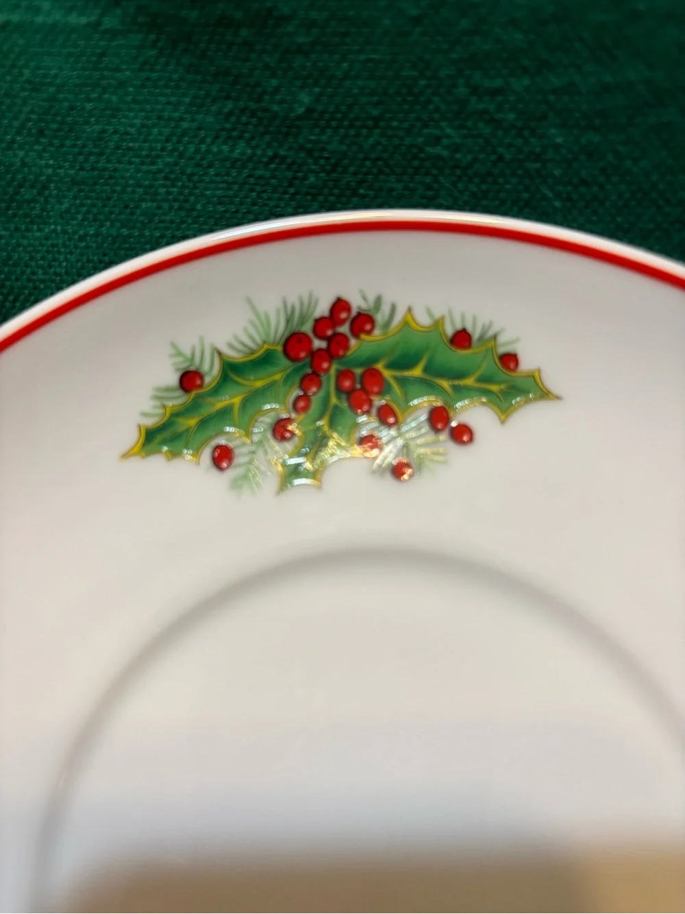Vista Alegre Cup and Saucer with Holiday Horse Pulling Gifts Motif